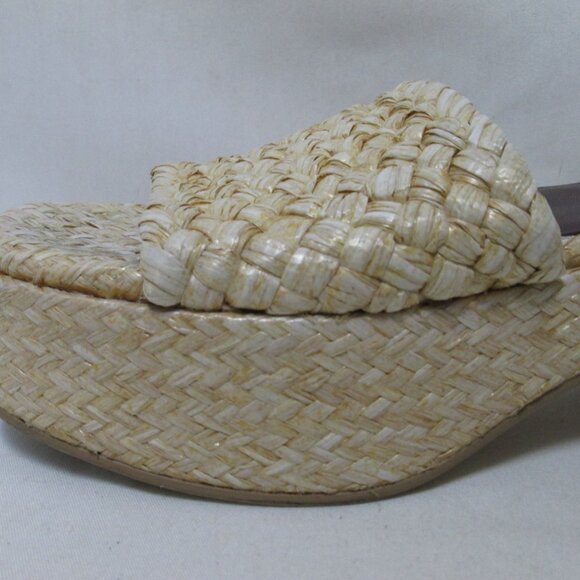 Jeffrey Campbell Shindy Woven platform sandals heels block Women Size Sz 9.5 - Picture 7 of 12